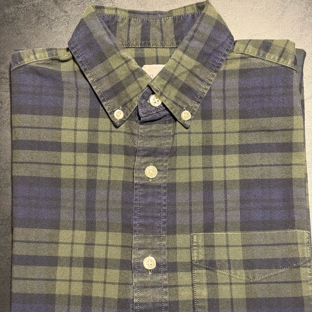 GAP Green and Blue Casual Button Down Shirt